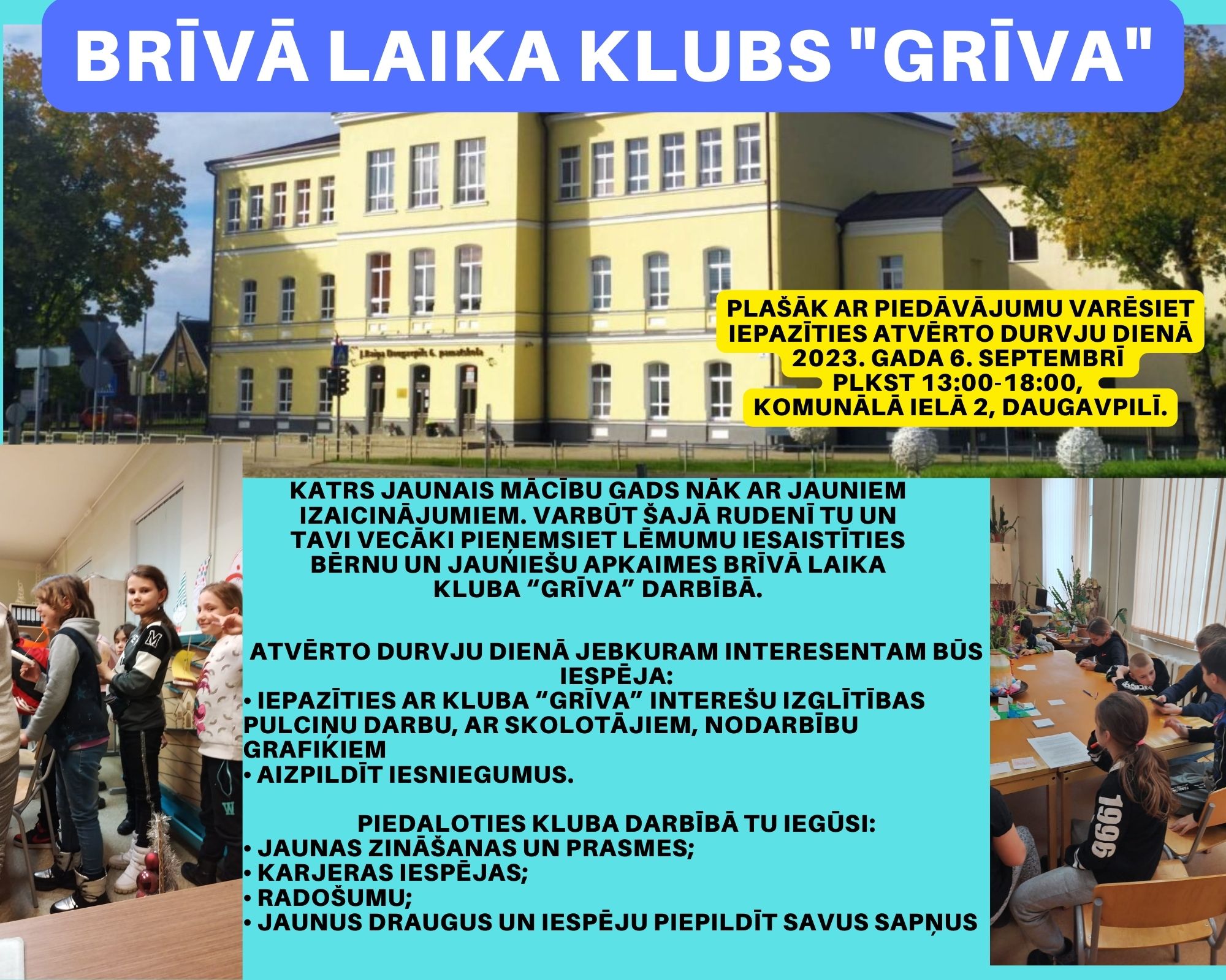 Uzņemšana klubā "GRĪVA" ir sākusies!