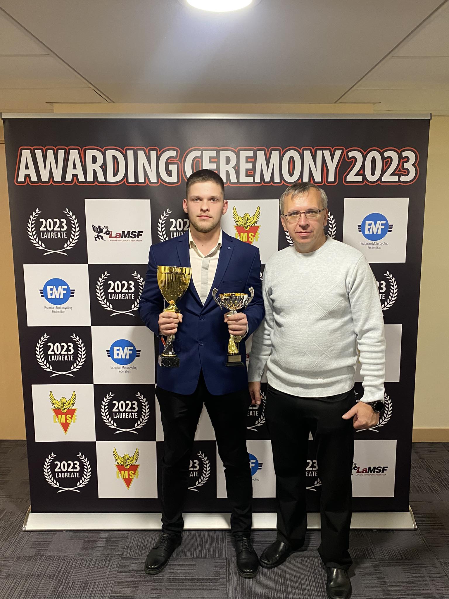Alekseja Terentjeva pirmā vieta Latvijas un Igaunijas čempionātā supermoto pitbaik 160 klasē.