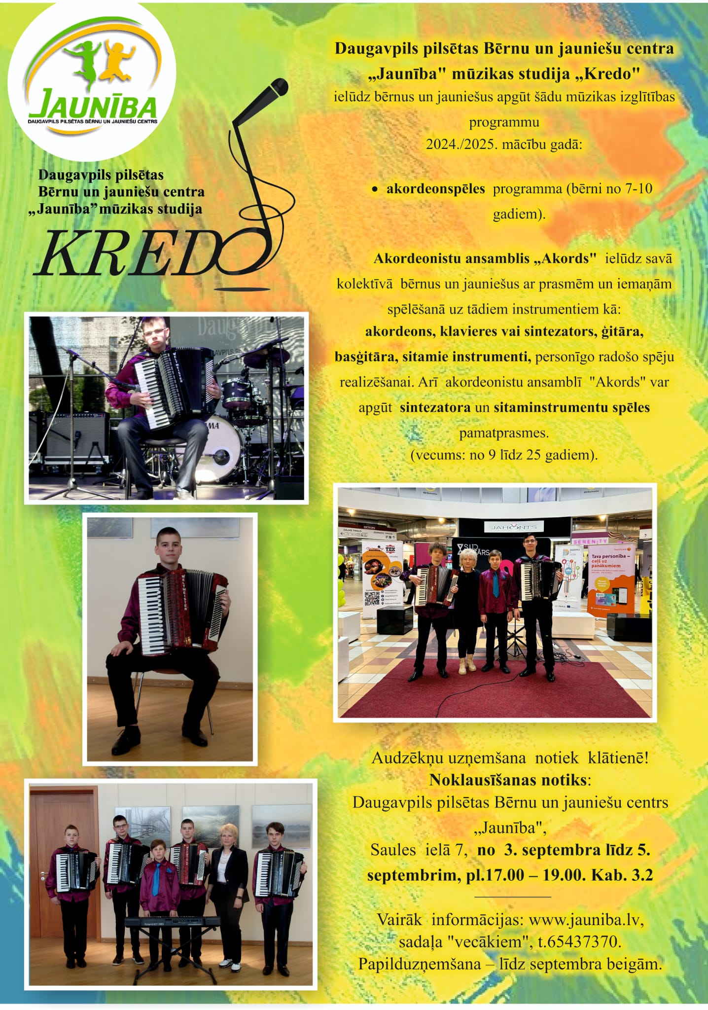 MŪZIKAS STUDIJA "KREDO" aicina pievienoties!!!
