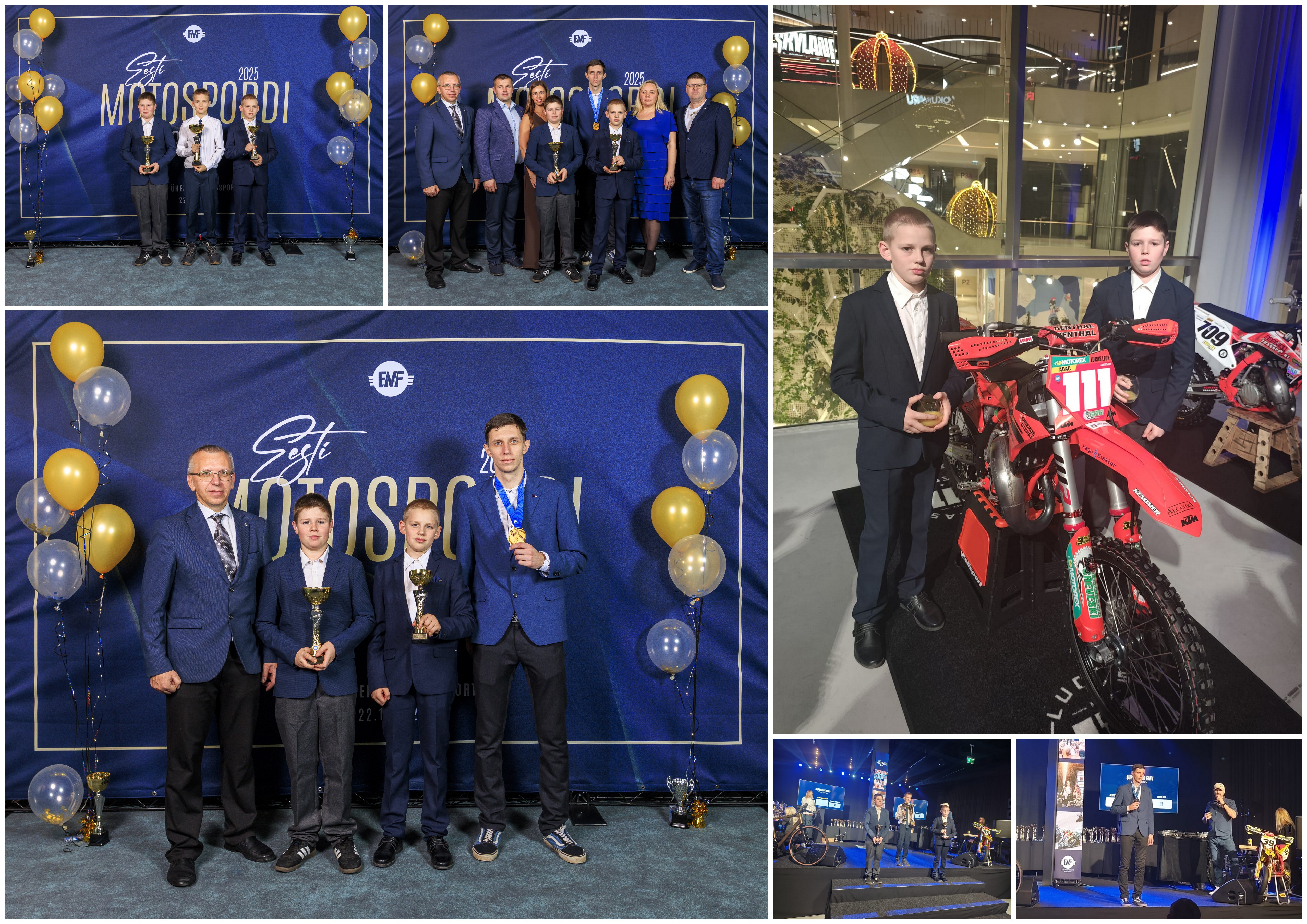 Daugavpils BJC "Jaunība" sportisti izcīna godalgotas vietas un tiek apbalvoti supermoto Igaunijas čempionāta apbalvošanas ceremonijā