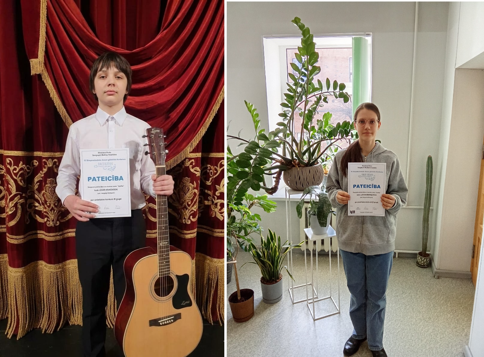 Jaunie ģitāristi pārstāvēja Jaunību konkursā “Dolce Chitarra”