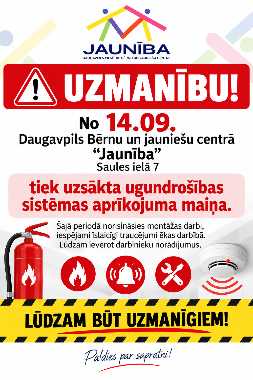 Informācija par remontdarbiem